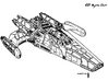  Bajoran Scout 1/1000 Attack Wing x2 3d printed The original design sketch by  Rick Sternbach.