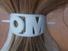 OM Personalized Oval Hair Stick Barrete 54x30mm 3d printed 
