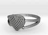 KTFRD04 Filigree Heart Geometric Ring design 3D Pr 3d printed 