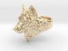 Proud Wolf animal head ring jewelry 3d printed 