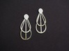 Drops Stacking Earrings - Part 1 3d printed Drop Stacks (All 3 Pairs, Full Set, All in Polished Silver)