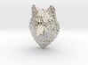 Proud Wolf animal head pendant jewelry 3d printed 