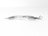 Slug Lapel Pin - Science Jewelry 3d printed slug lapel pin in polished silver