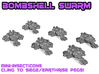 Bombshell Swarm - Siege/Earthrise 3d printed render of basic models