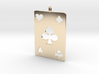 Ace of clubs, pendent 3d printed 