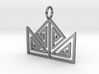 GG3D-029 3d printed Geometric origami crown pendant