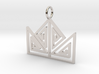 GG3D-029 3d printed Geometric origami crown pendant