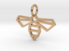 GG3D-032 3d printed Geometric origami bee pendant
