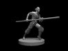 Elven Monk Running with Quarterstaff 3d printed 