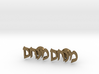 Hebrew Name Cufflinks - "Menachem" 3d printed 