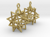 Tetrahedron Compound Earrings 3d printed 