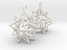 Tetrahedron Compound Earrings 3d printed 