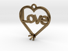 Heart Pendant "Love" (Mount 4.28mm) 3d printed 