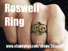 They are here! The Roswell Ring 3d printed Polished Bronzed-Silver Steel 