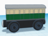 Wooden Railway Scale - Green Narrow Gauge Coach 3d printed 