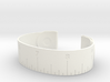 Loved Beyond Measure - Cuff Bracelet 3d printed White Strong & Flexible Polished Plastic Rendering