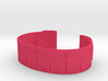 Loved Beyond Measure - Cuff Bracelet 3d printed Pink Strong & Flexible Polished Plastic Rendering