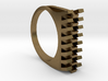 Tri-Fold Edge Ring - US Ring Size 07 3d printed Raw Bronze Rendering