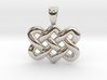 Entwined hearts [pendant] 3d printed 