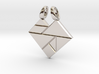 Heart tangram [pendant] 3d printed 