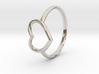 Small Open Heart Ring 3d printed 