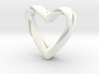 Twisted Heart pendant 3d printed 