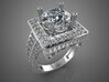 Engagement Solitaire Diamond Ring  3d printed Engagement Solitaire Diamond Ring  in 18kt White Gold