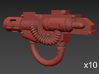 10 x Blight Terminator Melta Combination Guns 3d printed 
