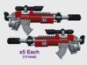 PrimeSniper X22: Stalker (L&R) 3d printed 10 total weapons