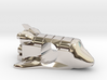 Space Shuttle Charm 3d printed Shiny Rhodium