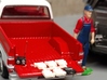 1/64 Scale AM/FM and CB Radio Set 3d printed Shown with 1/64th scale Ertl farmer and Autoworld pickups