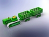 Caterpillar D8 w. Athey BT898 Trailers 1/220 3d printed 