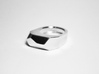 Silver Ring: 925 silver – geometric, contemporary 3d printed 