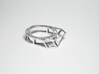Silver Ring: 925 silver – statement, geometric 3d printed 