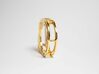 Gold Ring: 14k gold plated brass – geometric 3d printed 
