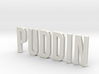 Sliding Letters - PUDDIN Bundle (bent U) 3d printed 