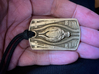 The Face Dogtag 50mm high. 3d printed 