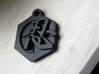Samurai, Ninja charm, pendant, keychain type2 3d printed Pendant goes without chain. But, you can add chain, "Add A Chain" button under "BUY NOW" button.