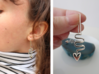 Path of the Heart Earrings 3d printed 