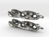 Peapod - Earrings in Cast Metals 3d printed 