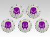 Skull 1 Round Shields x40 3d printed Product is sold unpainted.