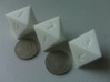 Octahedral Binomial Dice 3d printed With 2 x 10 Singapore cent coins