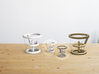 Levitating Anti Gravity Tensegrity 2 - Small Top 3d printed Gold, plastic and aluminium, small and large