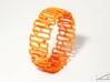 Modern patterned bracelet 3d printed Orange Strong & Flexible