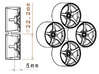 1/24 - 19'' Enkei RP03 - model car wheel (male) 3d printed 