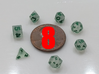 8x Super Tiny Polyhedral Dice Set, V4 3d printed Sanded and painted (v1 shown)