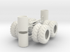 1/64th Log Skidder Tires, set of duals 3d printed 