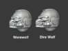 10x Base - G:9 Werewolf Helms 3d printed 