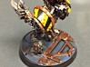Iron Warriors Cataphractii Shoulder Pads Pauldron  3d printed Hazard Stripe Cataphractii Pauldrons on an old Obliterator turned into a Terminator