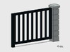 5 x 6 Rod Iron Fence Section - 4X. 3d printed Part # RIF-03